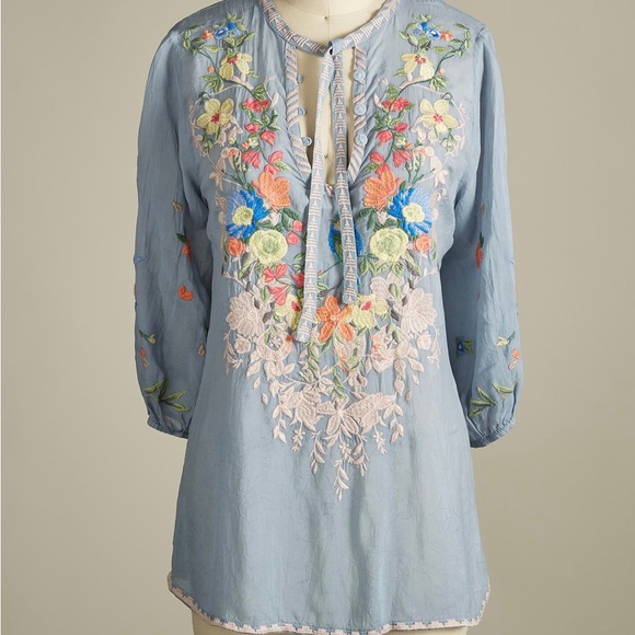 Johnny Was Taifa embroidered top RUN BIG. New with tags. - Picture 3 of 7